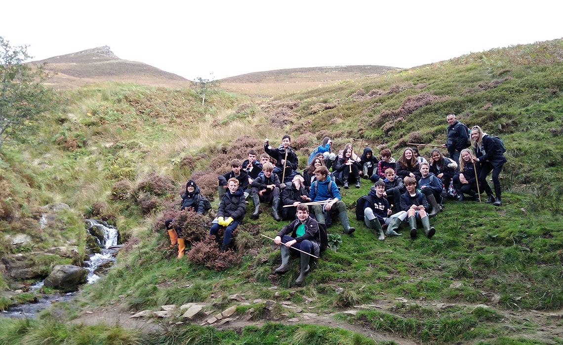 Geography pupils in Edale