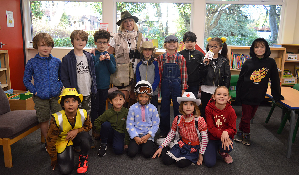 Year Three pupils in fancy dress for Children In Need 2020