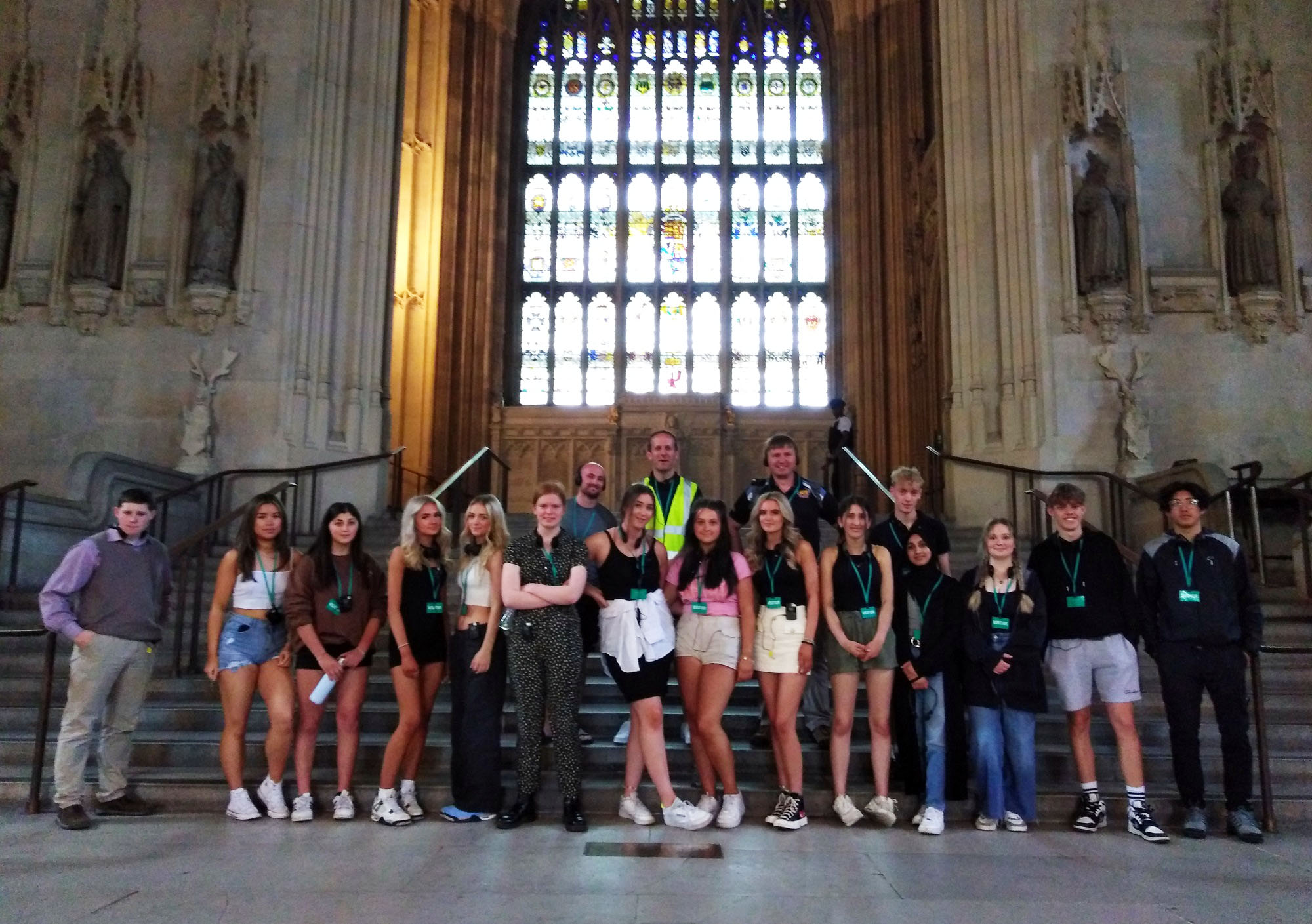 Students inside the Houses of Parliament