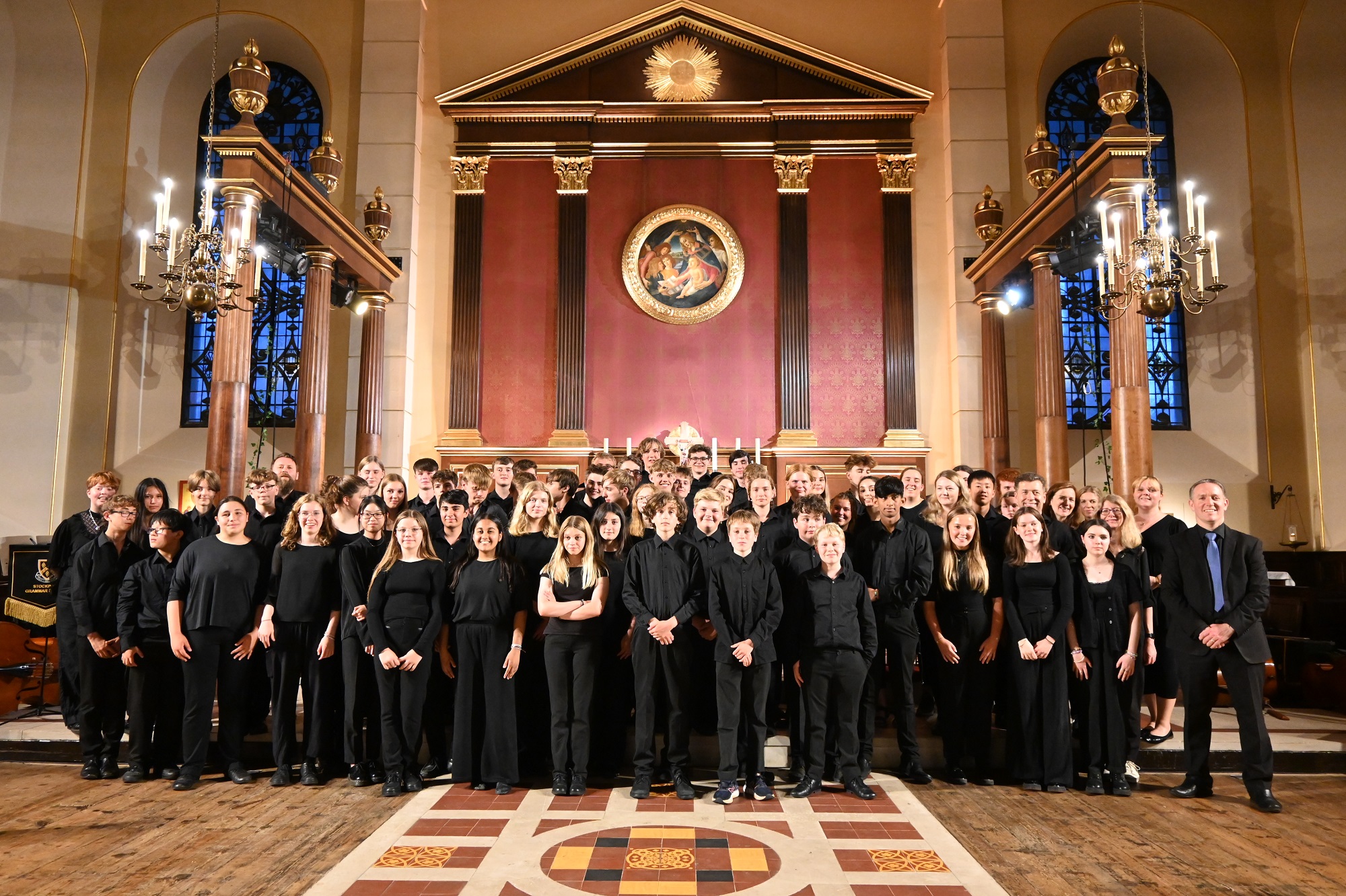 Pupils at St Paul’s Church during the 2022 Music tour