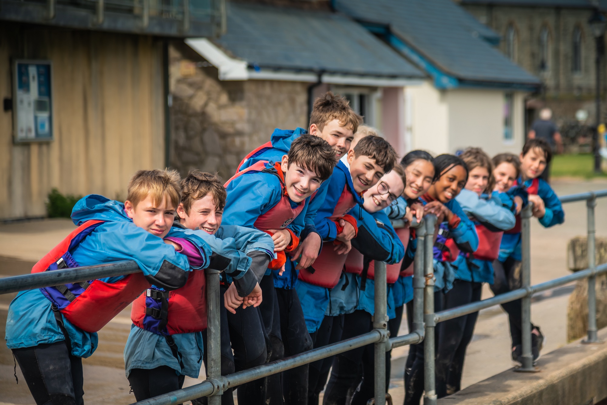 Second Year pupils smile during their Outward Bound trip