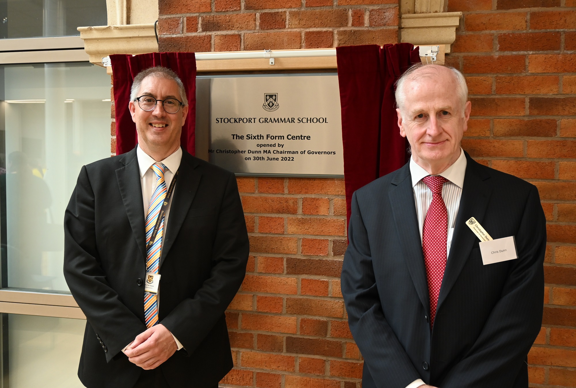 The official opening of the Sixth Form Centre