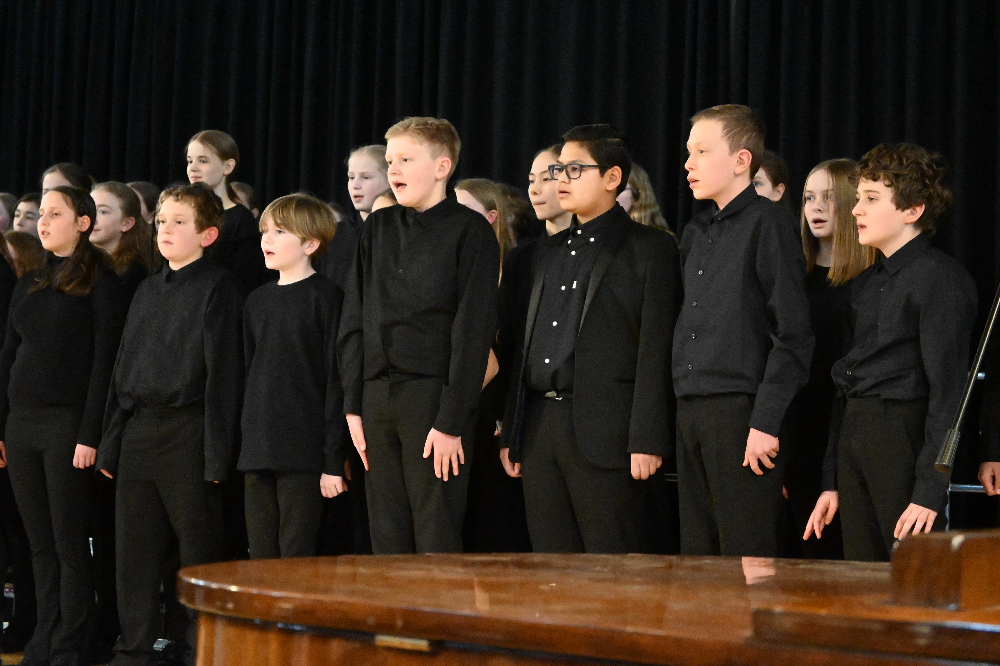 The Boys Vocal Group performing at the 2023 Winter Concert