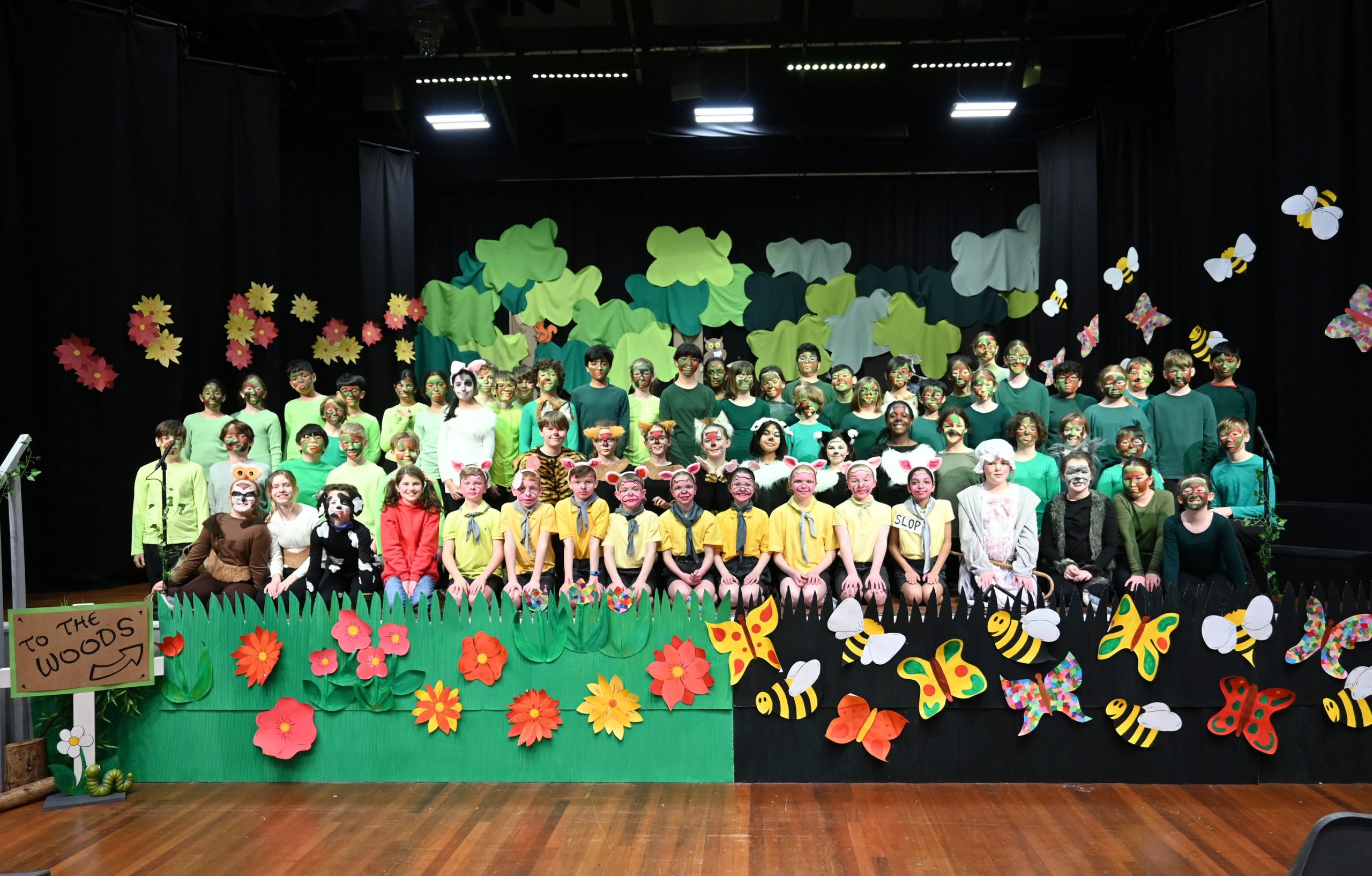 The cast of the 2023 Year Six Production