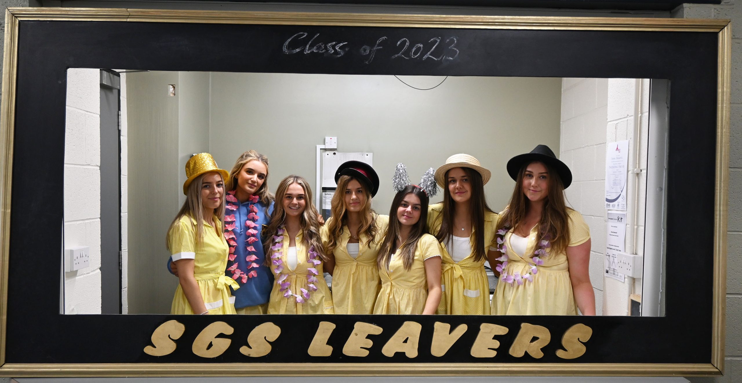 Upper Sixth students pose for a photo during Leavers' Day 2023