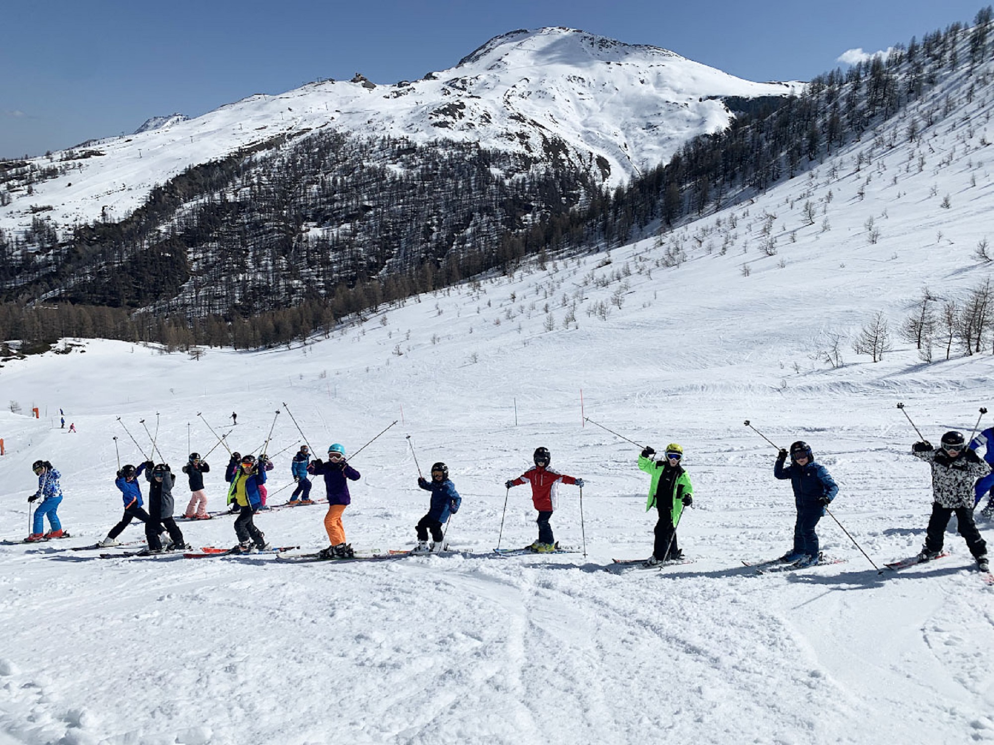 Junior School pupils on the slopes during their ski trip