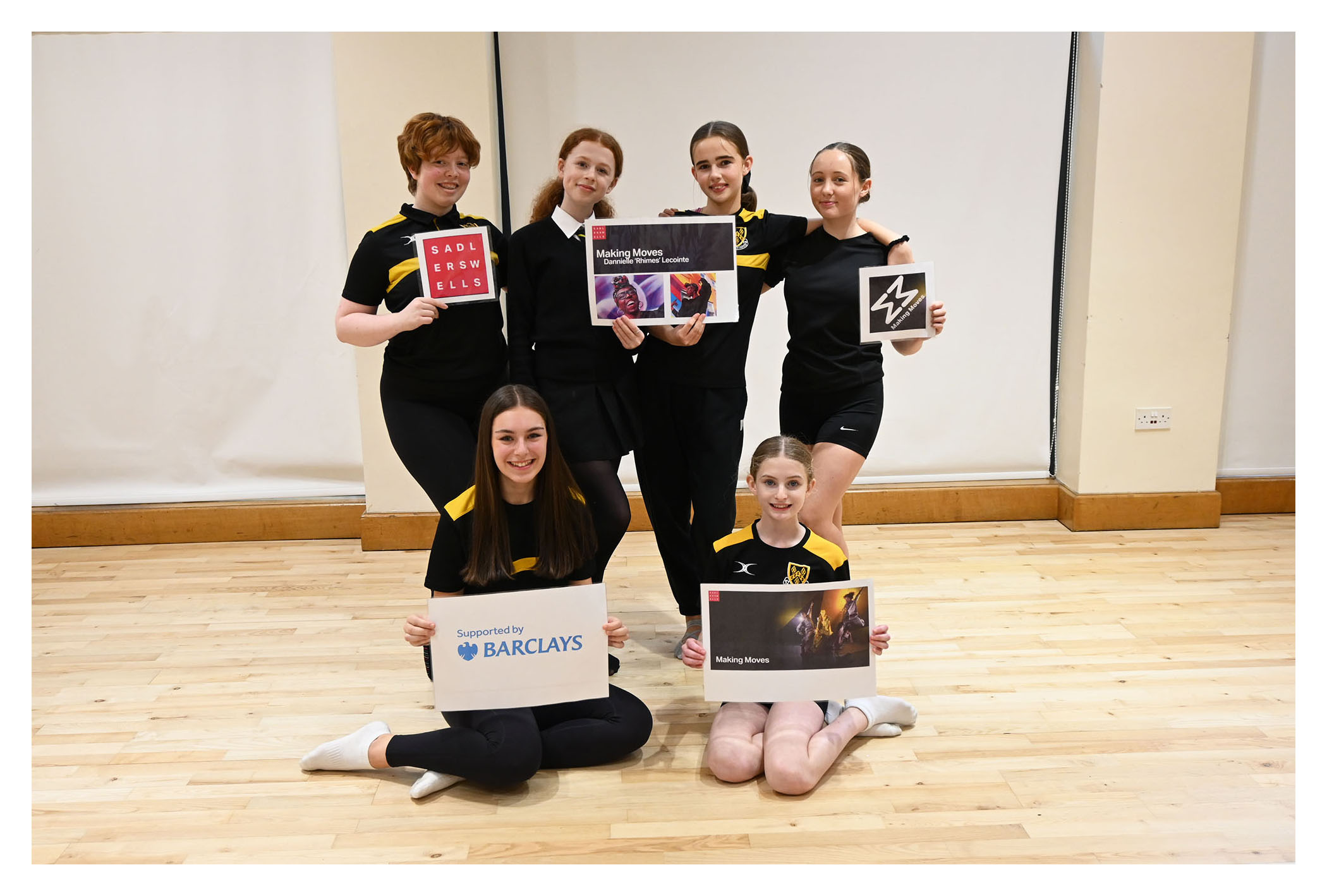 Dancers pose for a photo after being selected for Sadler's Wells' Making Moves project