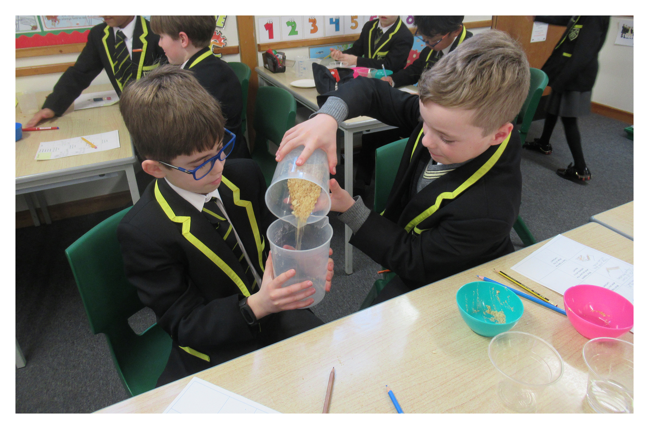 Junior School pupils look into states of matter during a Science lesson