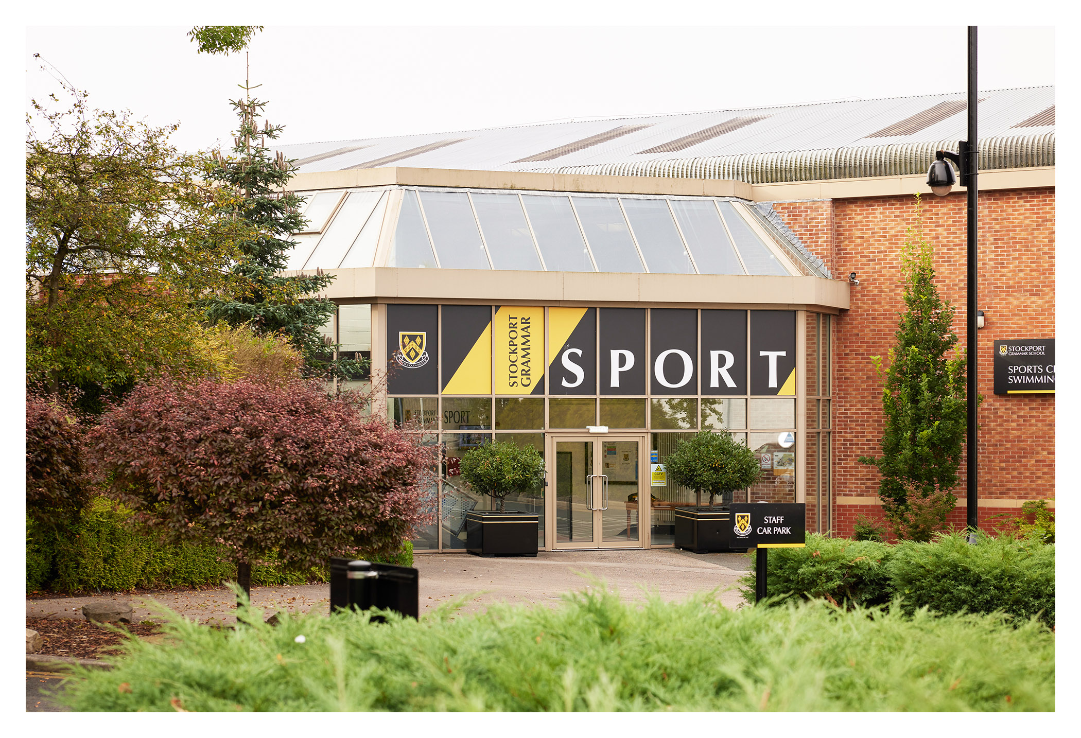 An image of the front of the Sport's Centre